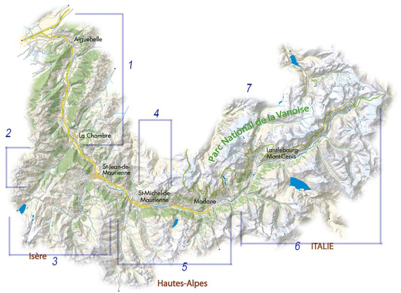 carte de la maurienne randonnees en maurienne carte de la maurienne randonnees en maurienne