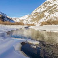 Le long de l'Arc sur les pistes de fond de Bessans