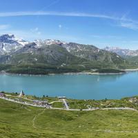 Vue du lac du Mont-Cenis pendant la montée au fort de Ronce.