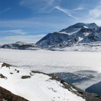 Lac Mont-Cenis gelé